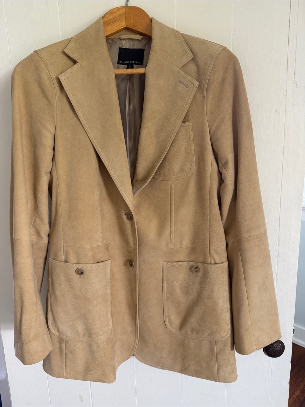 Banana Republic Women's Suede Blazer in Tan